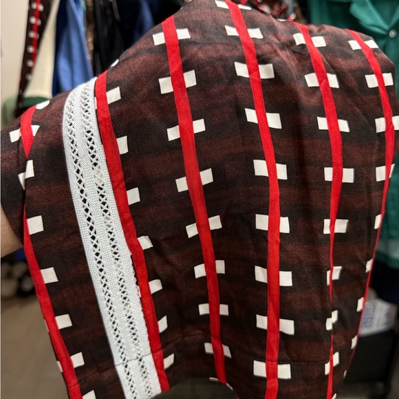 Wales Bonner Brown and Red Patterned Joggers - Picture 6 of 9